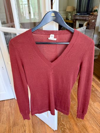 Pull col V cachemire Hermès
