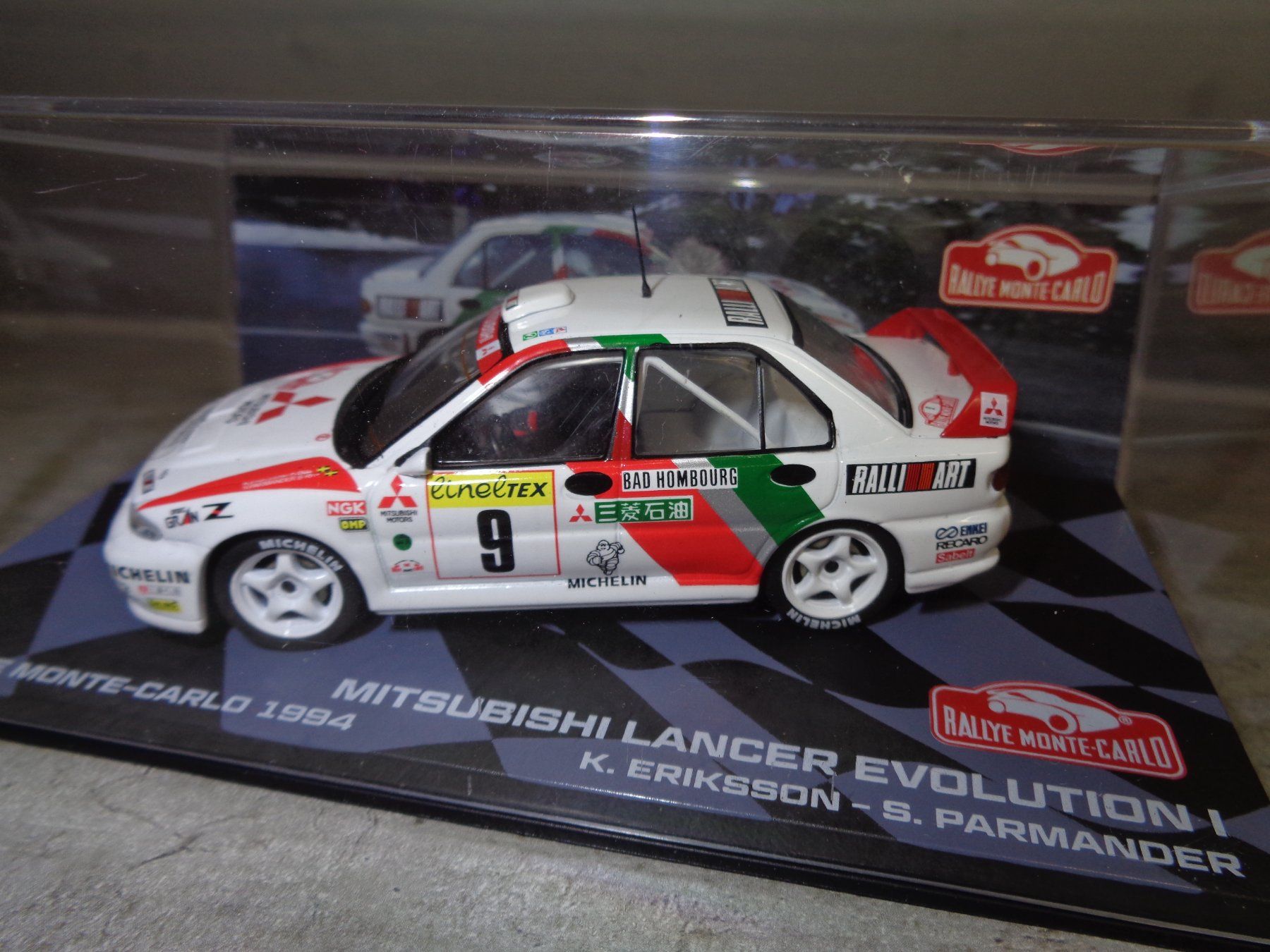 Mitsubishi Modellini d'auto: Altaya 1:43 Mitsubishi Lancer Evolution I Rallye 1994 – Nuovo e nell'imballaggio originale da Reconvilier venduto da rallycar 1