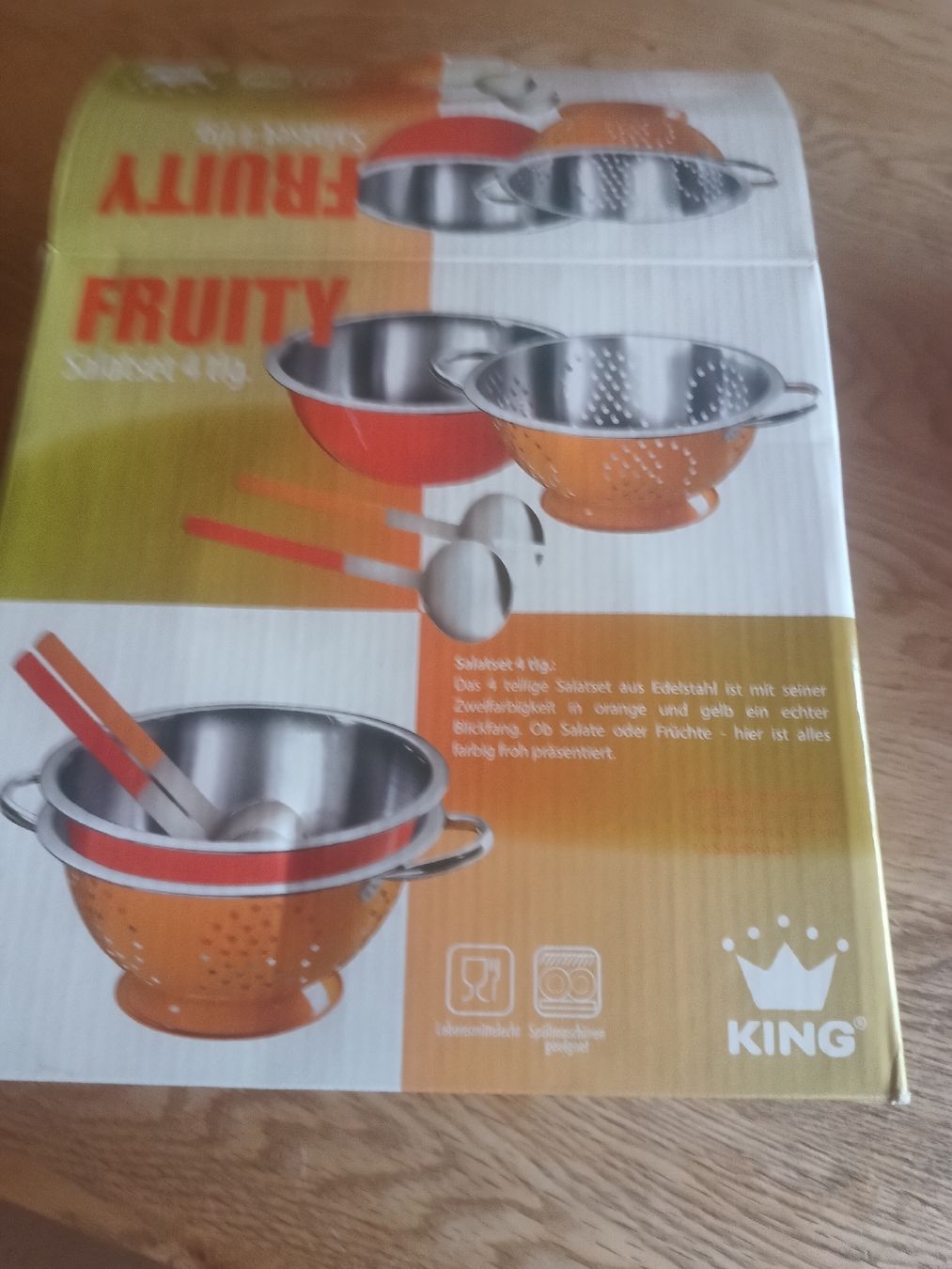 Schalen: Salatschüsselset  4-teiligEdelstahl  – Neu und originalverpackt aus Burgdorf von Bxblau 6