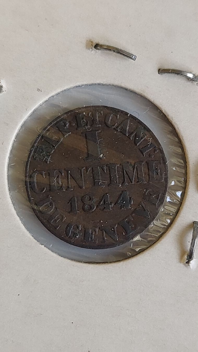 Tutti le monete: 1 Centime 1844 Geneve (WA3) – Usato da Neuenhof venduto da bro_9zsg