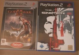 Playstation 2 Spiele: God of War II, The Sniper 2