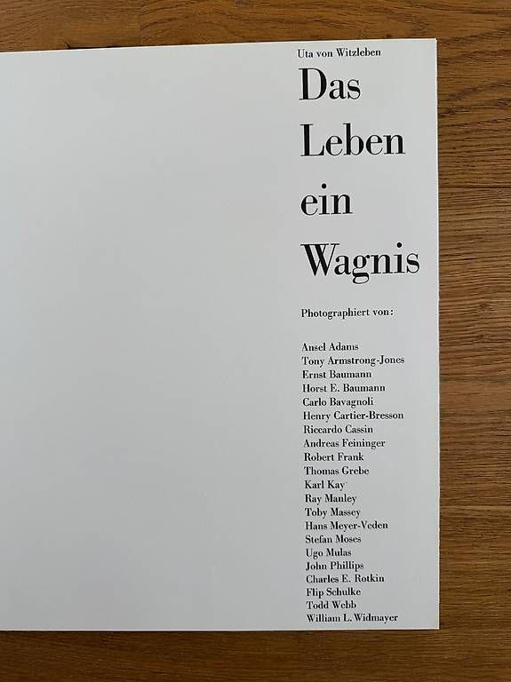 Libri: Fotobuch Uta von Witzleben - Das Leben ein Wagnis – Usato da Bachenbülach venduto da photomoments 1