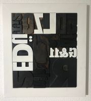 Druckbuchstaben Holzbuchstaben Collage