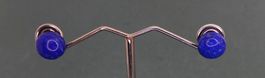 Ohr Stecker 925 Silber mit echten Sodalithen
