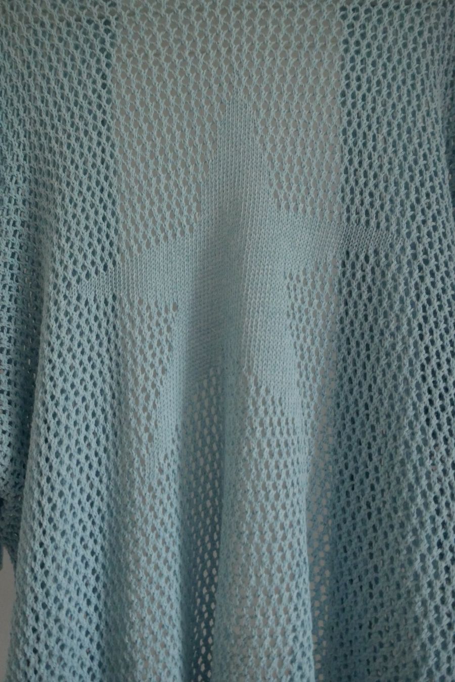 Giacche: leichte Strickjacke, Cardigan hellblau, one size – Usato da Port venduto da uzuku 4