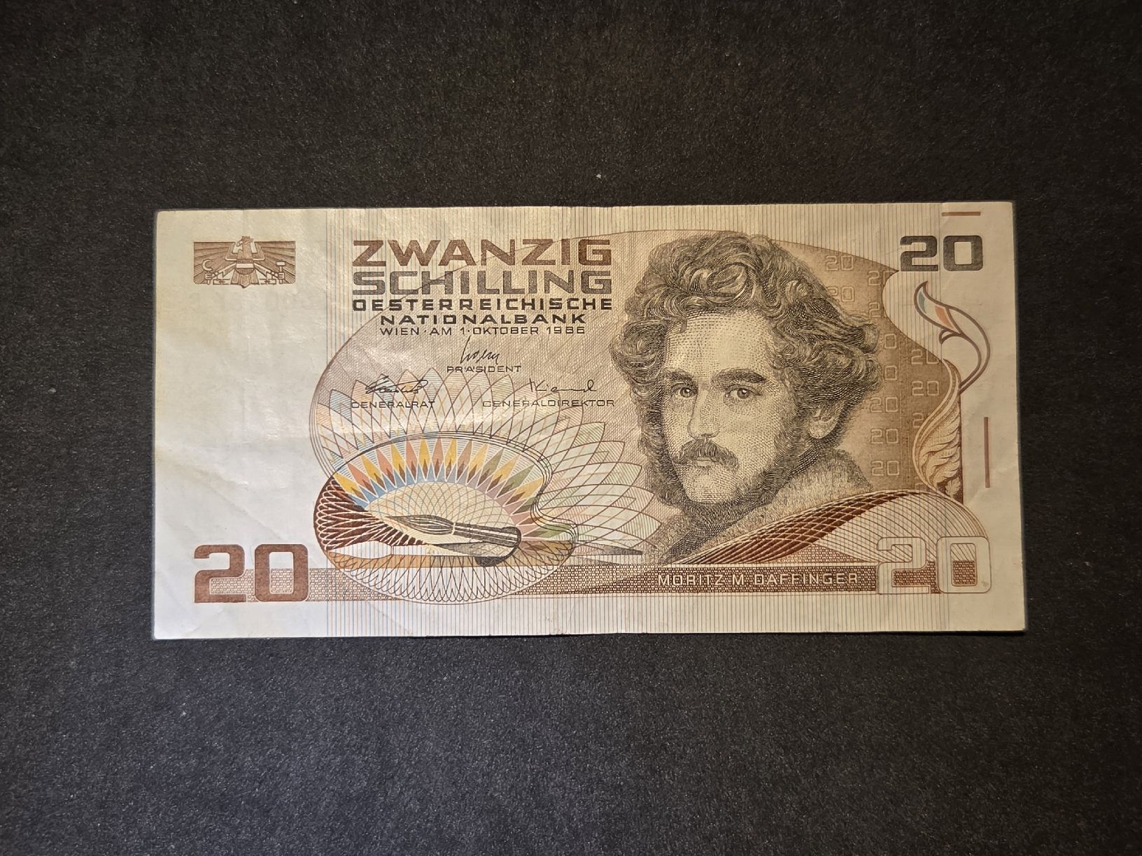 Banknoten: 20 Schilling - Österreich - 1986 – Gebraucht aus Geroldswil von Antica01