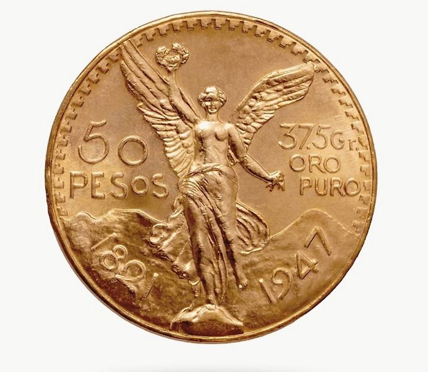 Pièce Mexicaine 50 Pesos Centenario 1821-1947 – Avec Vitrine Pour Collectionneur