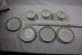 3 Vintage Teeservice, von Suisse Langenthal