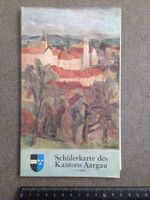 Schülerkarte, Landkarte des Kantons Aargau, von 1966 / 1967
