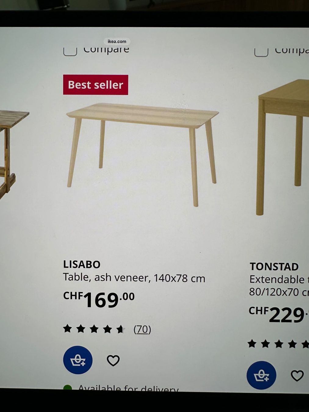 Ikea Set di tavolo e panche: Dining table plus four matching chairs – Nuovo (secondo la descrizione) da Aigle venduto da blu_zj86 4