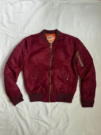 Schott - American College Bomberjacke in bordeaux Gr. S