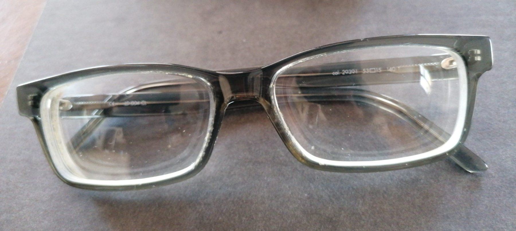 Fielmann Brillen & Gläser: stark korrigierte Brille, schwarz/grau – Gebraucht aus Grächen von Hel7890 1