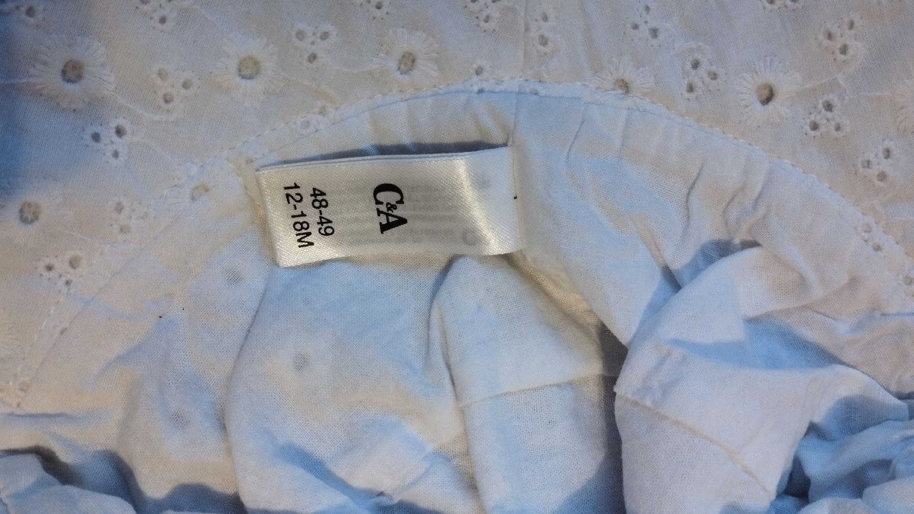 C&A Sonstige Mädchenkleider: Süsser Sonnenhut C&A Gr. 48-49 weiss Mädchen – Neu (gemäss Beschreibung) aus Wangs von Gabrill 1