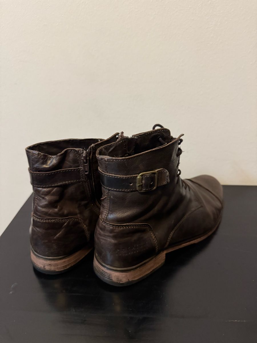 Jack & Jones Scarpe da uomo: Jack & Jones Leather Boots Brown, Size 44 – Usato da Zürich venduto da AninANILOKIN