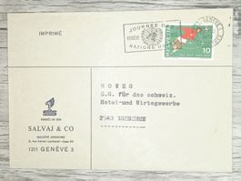 TR17 Enveloppe + Timbre Suisse 1970