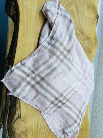 Burberry Halstuch Karo Pink Seide Damen guter Zustand