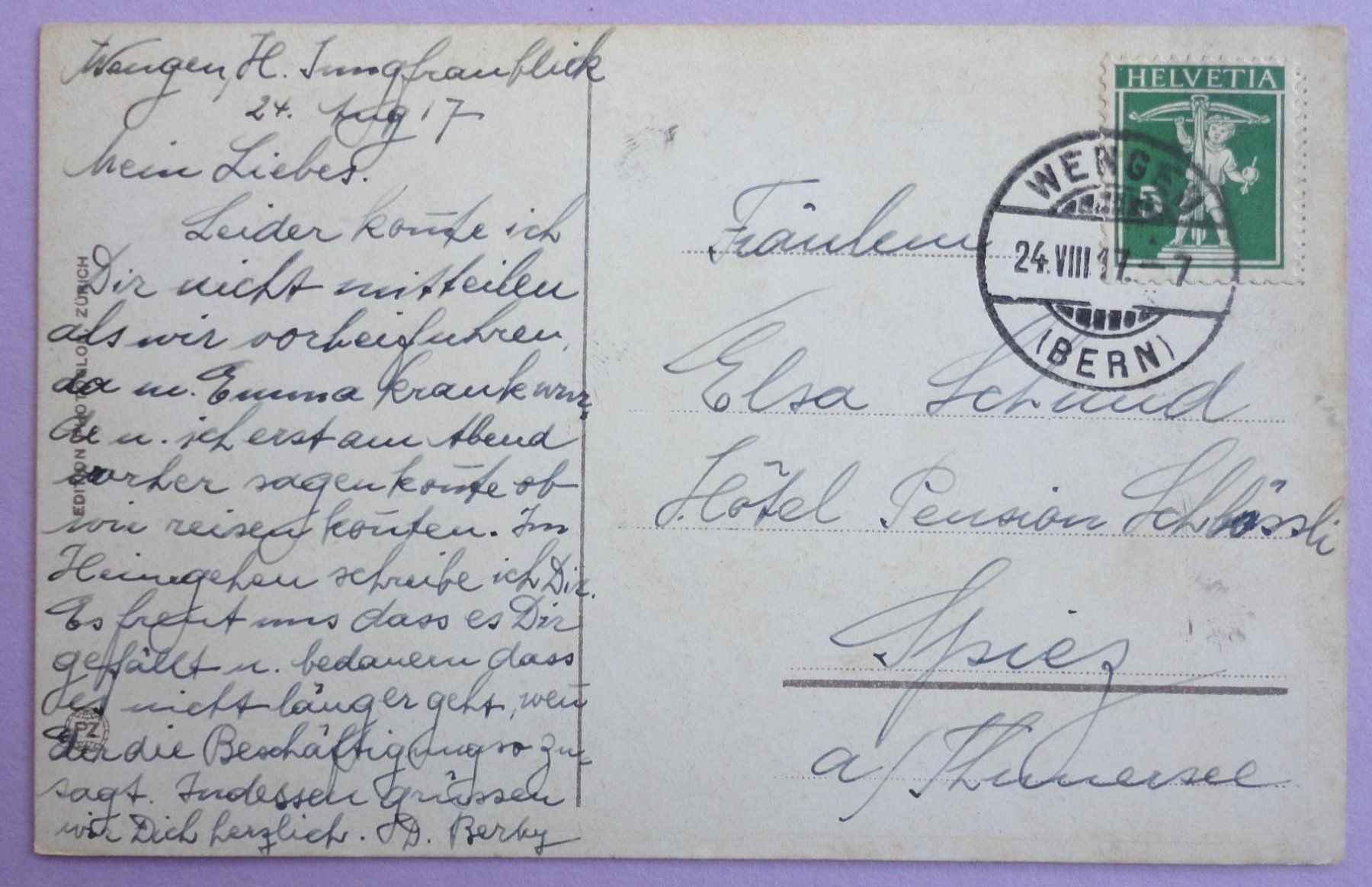 Cartoline postali: Wengernalp (1878 m) – Difettoso da Fétigny venduto da Billy2miny 1