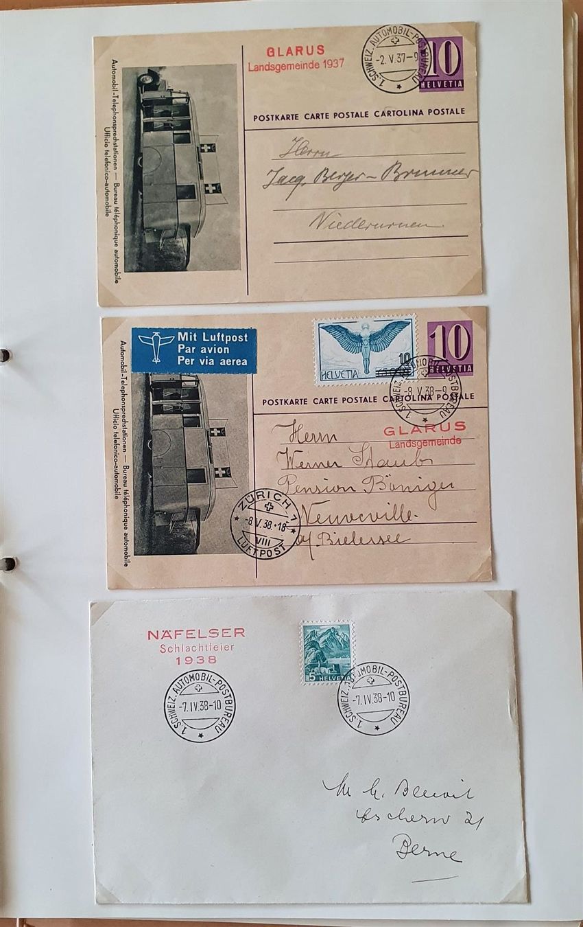 Alle Briefmarken: Sammlung Kanton Glarus im Ordner – Gebraucht aus Kreuzlingen von Rschweiz1 5