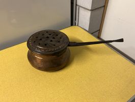 Antiker Kupfertopf mit Deckel, ca. 19. Jahrhundert!