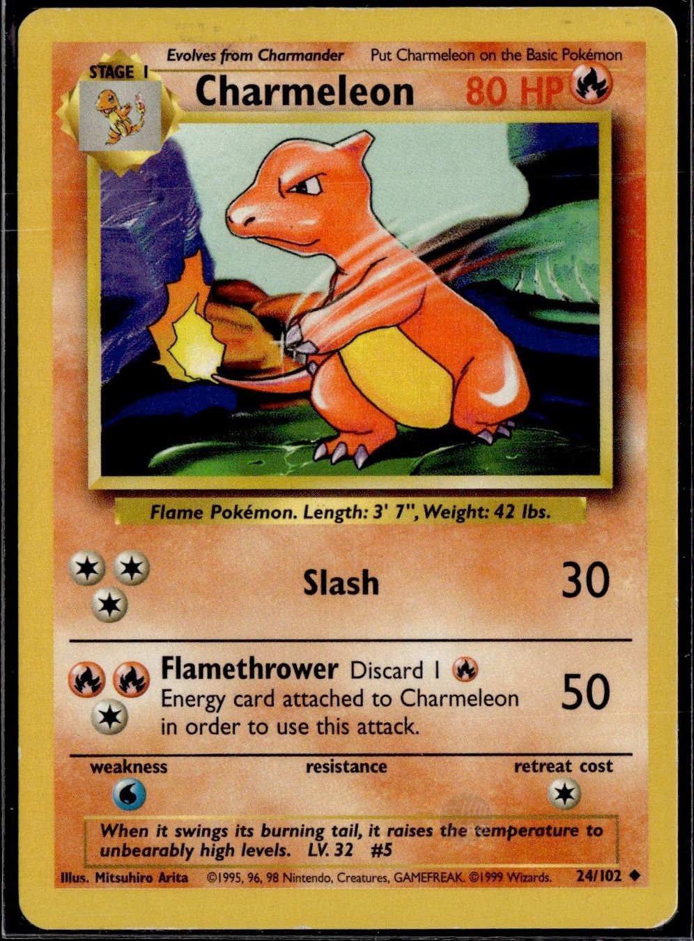 Pokémon Carte collezionabili: Charmeleon Base Set 24/102 Pokémon EN – Usato da Zürich venduto da pokemon_cards