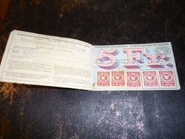 "vintage Schweizer Reisekasse Reiseheft 5.-coupons