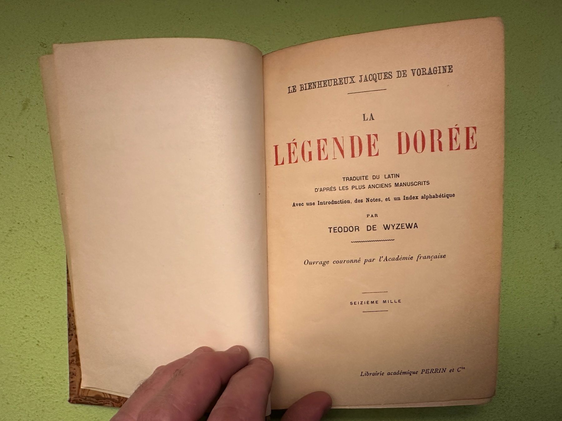 Libri: Jacobus de Voragine: La légende dorée. – Usato da Zürich venduto da allp 2