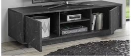TV Lowboard Marmor Optik schwarz gebraucht guter Zustand