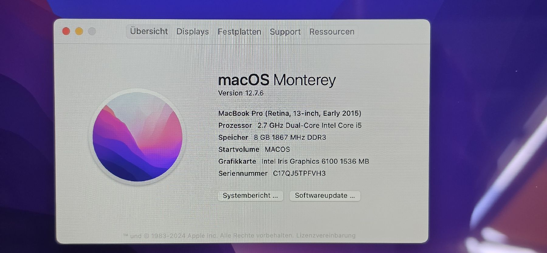 Apple Notebooks: MacBook Pro early 2015 - 39 Ladezyklen – Gebraucht aus Stäfa von Espresso_Macchiato 7