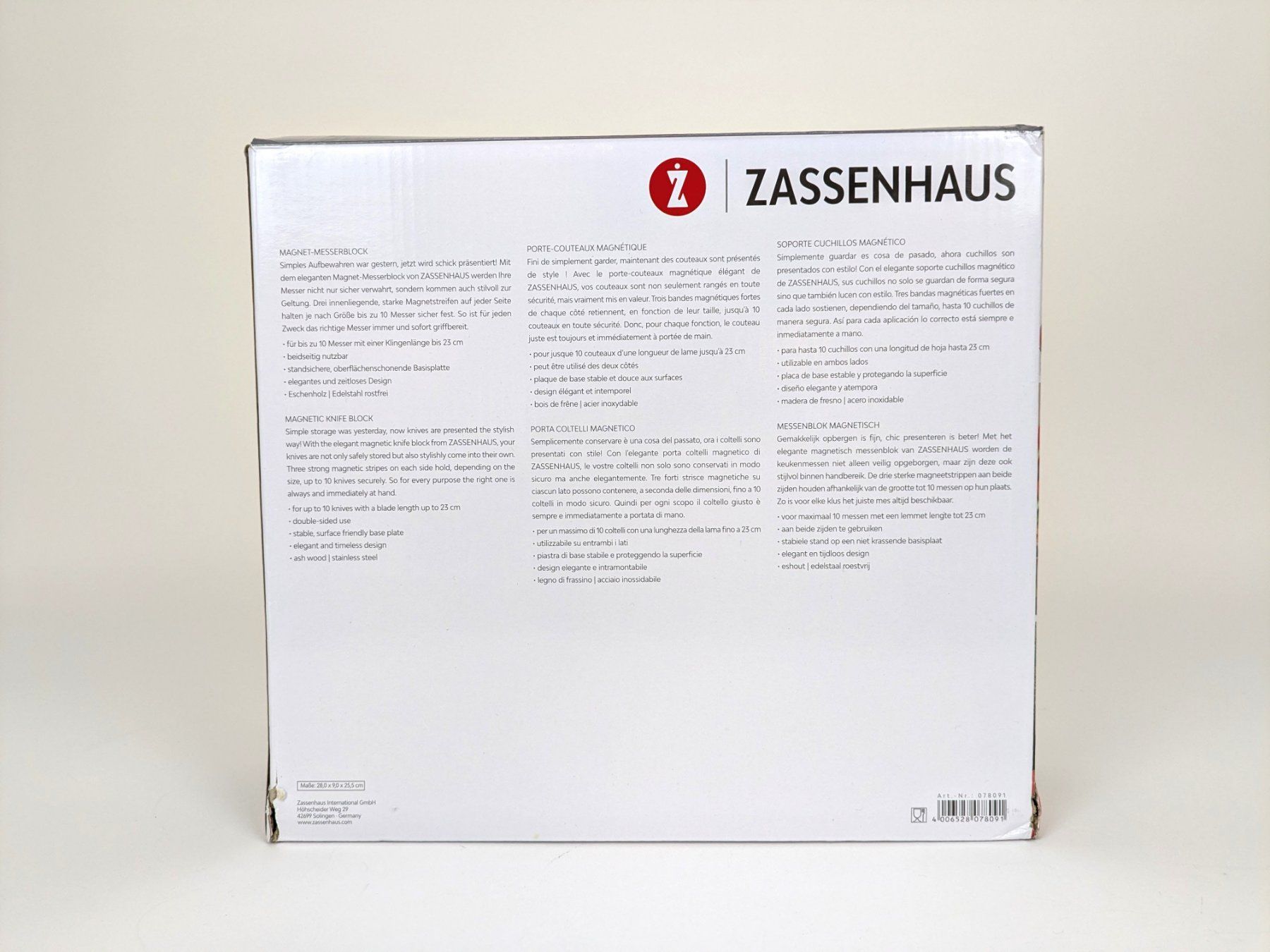 Zassenhaus Elettrodomestici da cucina: ZASSENHAUS Magnet Messerblock – Nuovo (secondo la descrizione) da Thun venduto da Restwert_Thun 6