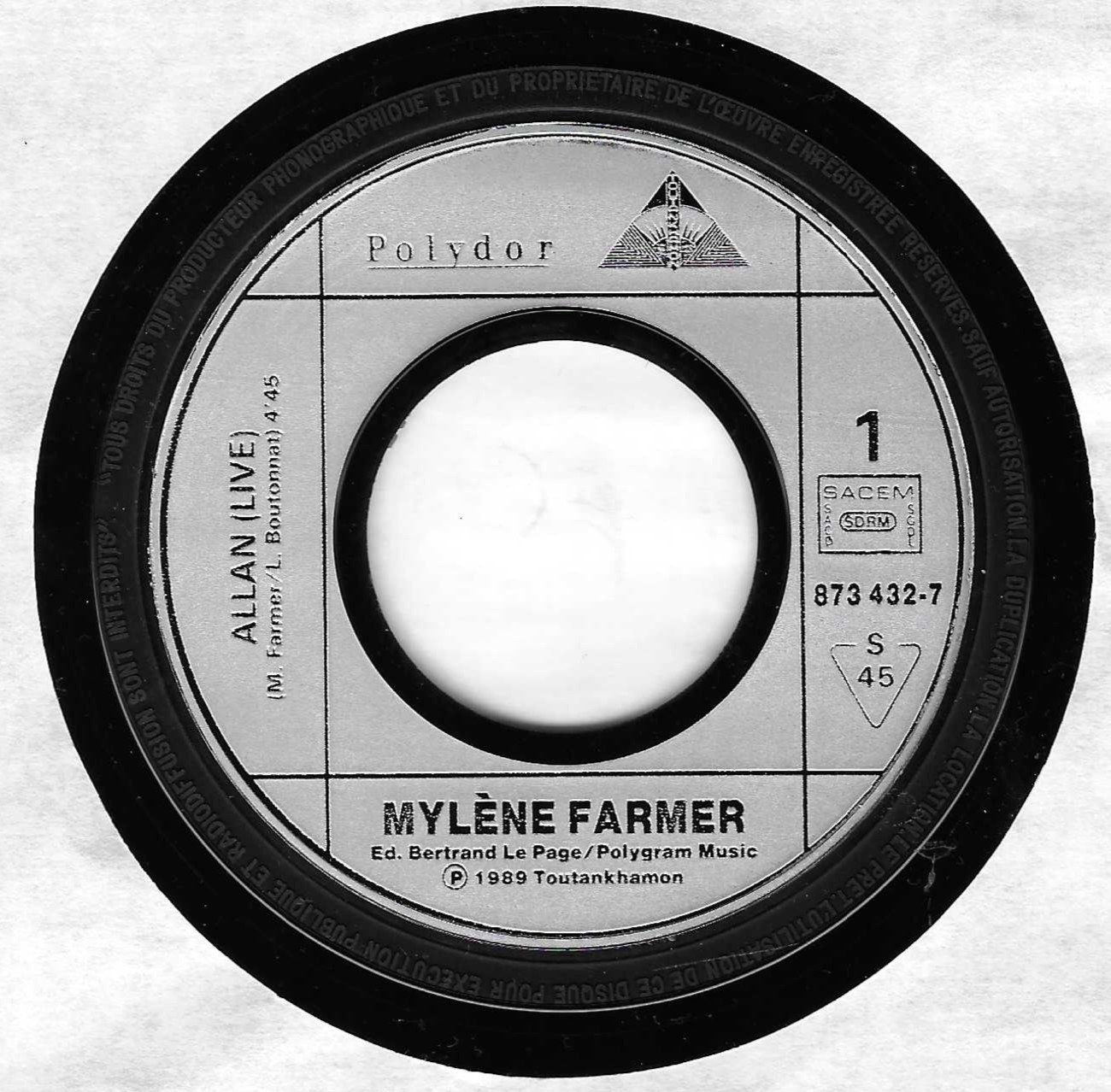 Dischi in vinile: MYLENE FARMER  -  ALLAN LIVE – Usato da Bex venduto da Giorgiob 2