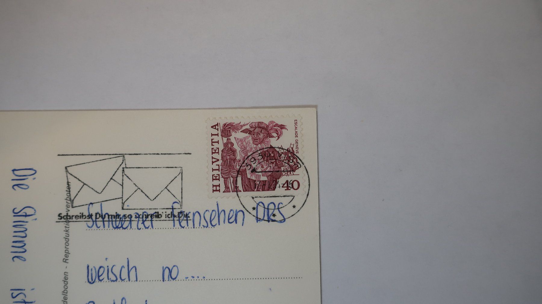 Ansichtskarten: Visp 1984 – Gebraucht aus Cormoret von Pascalll2001 3
