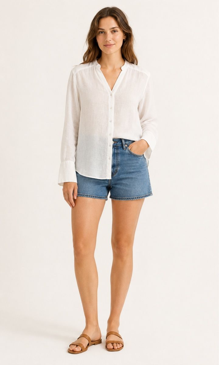 Max Mara Camicette: Camicia in lino bianco Max Mara – Usato da Lugano venduto da fer_ckb9 7
