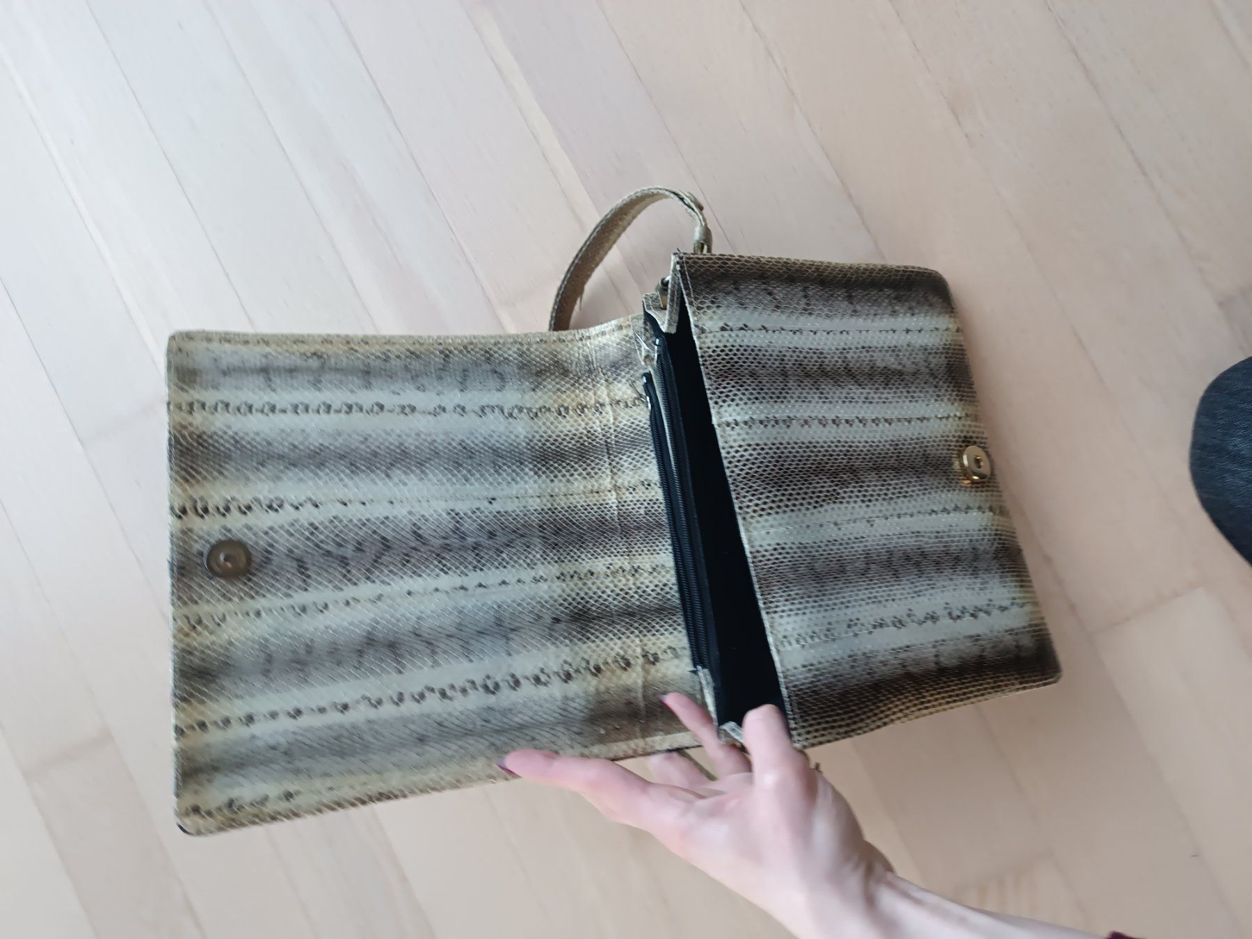Borse: Vintage Handtasche 100% Pythonleder / Exotic leather – Nuovo (secondo la descrizione) da Sachseln venduto da WertvollWeiter 2