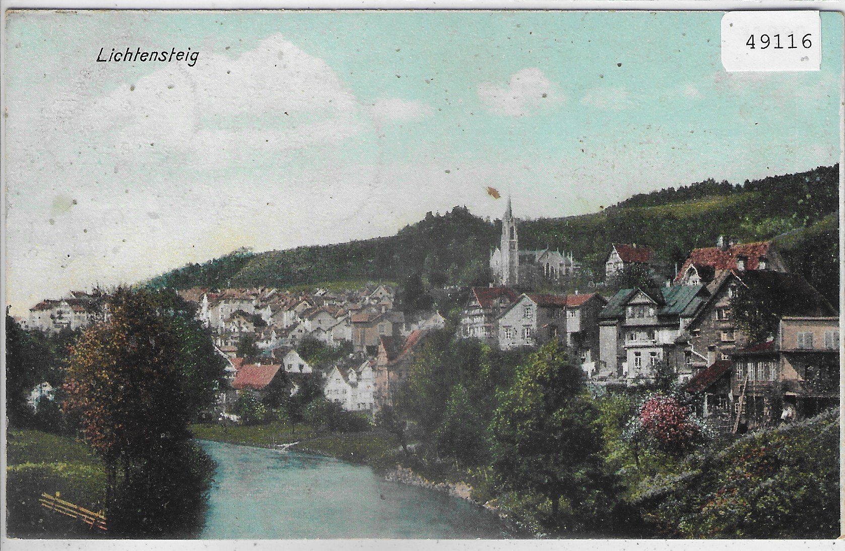 Cartoline postali: Lichtensteig - Generalansicht – Usato da Ettingen venduto da Kartenplanet
