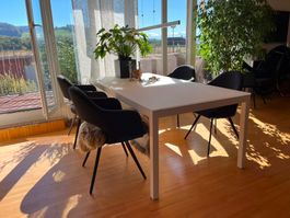 Esstisch 200 × 100 cm, weiss