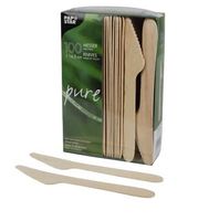 PAPSTAR 18200 Messer, Holz Pure 16,5 cm. EinwegMesser, Holz