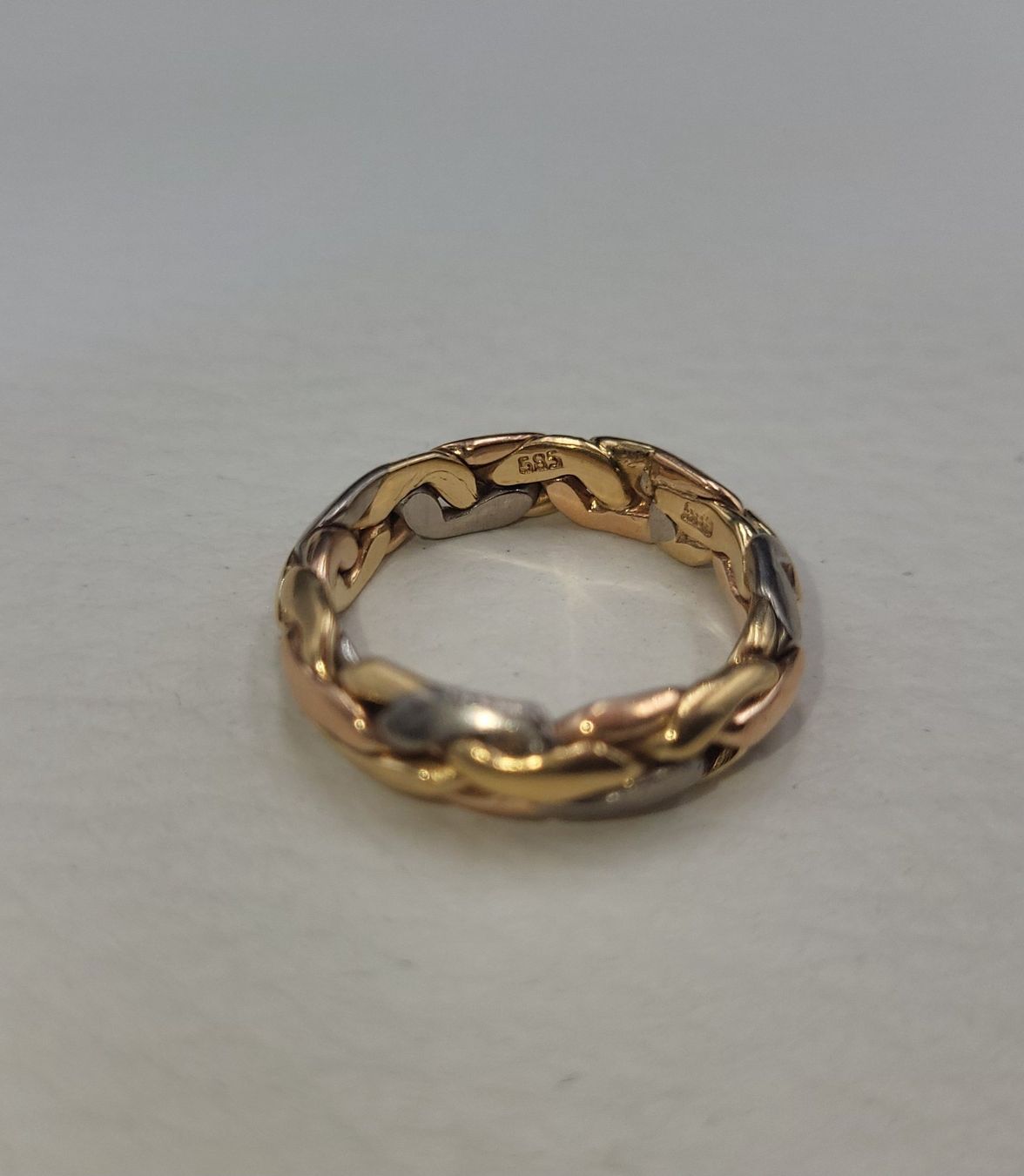 Anelli: Massiv 585 Gold Tricolour Ring – Usato da Wald ZH venduto da Dasilver 6