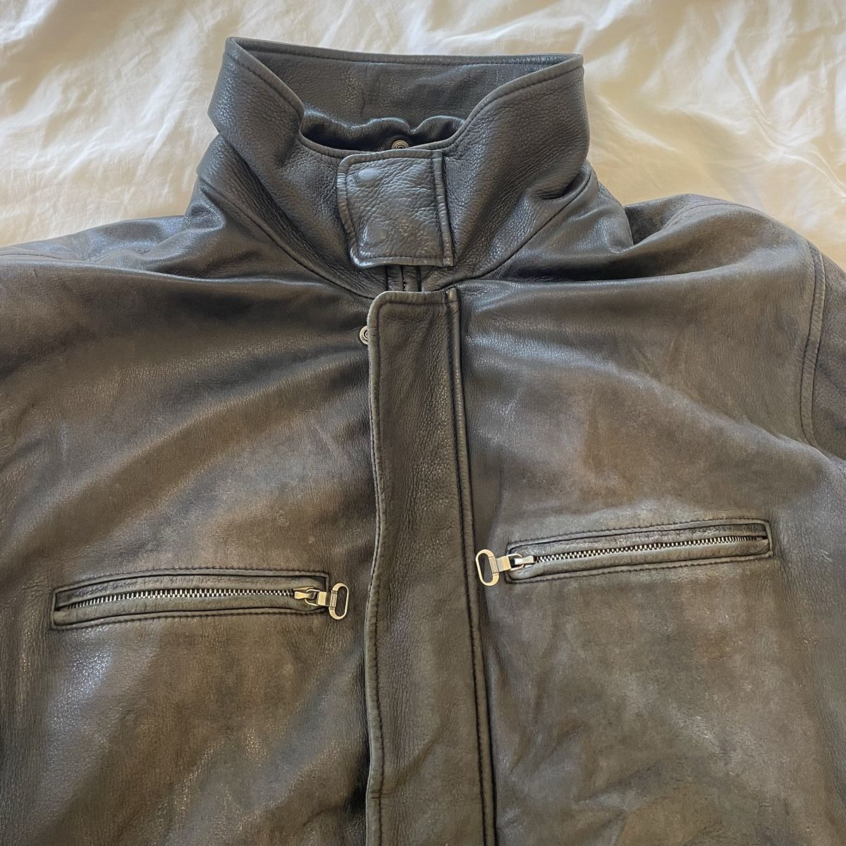 Giacche: Leder Jacke hoher Kragen – Usato da Wabern venduto da alestae 1