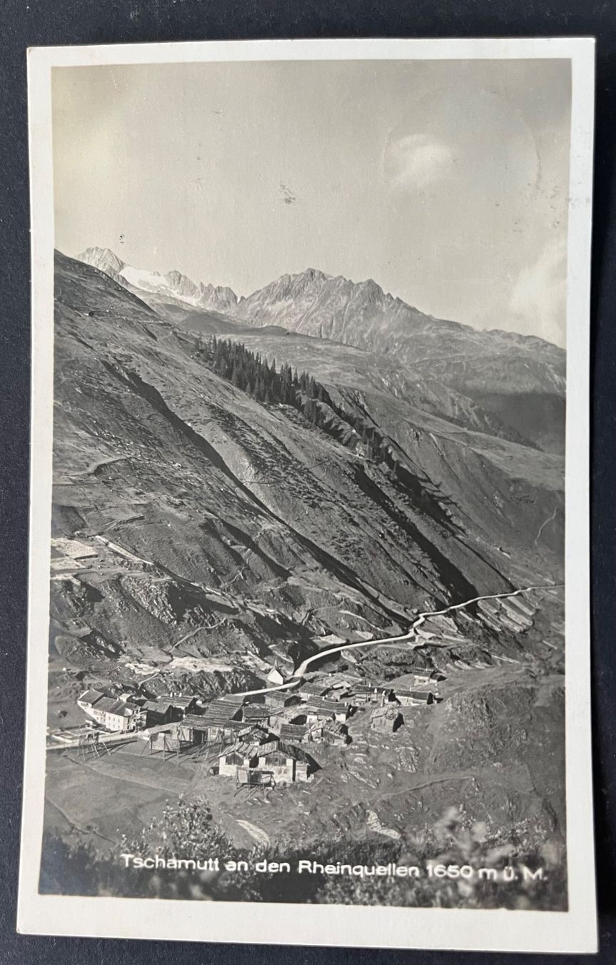 Cartoline postali: Hotel Rheinquellen, Tschamutt, Oberalppass – Usato da Ostermundigen venduto da DaxKarten-75