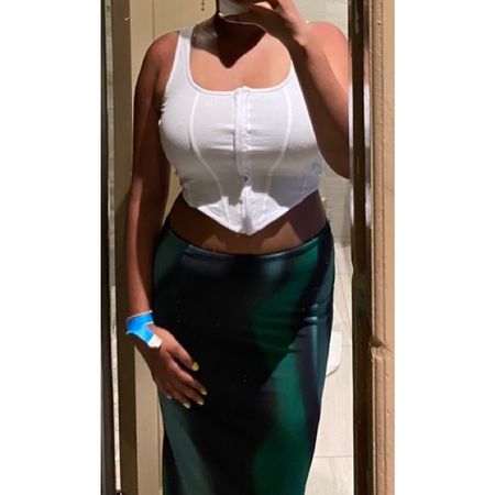 Weisses Corsett Top von Yes Style in Grösse one size