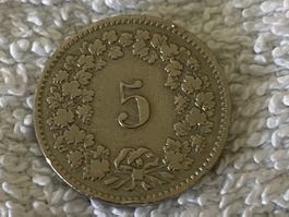 5 centimes/Rappen 1890