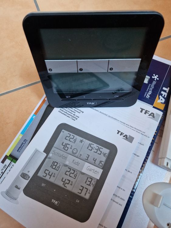 TFA Dostmann Weatherhub SmartHome System Klima@Home Funk-Thermo-/Hygrometer Schwarz 30.3060 IT kaufen