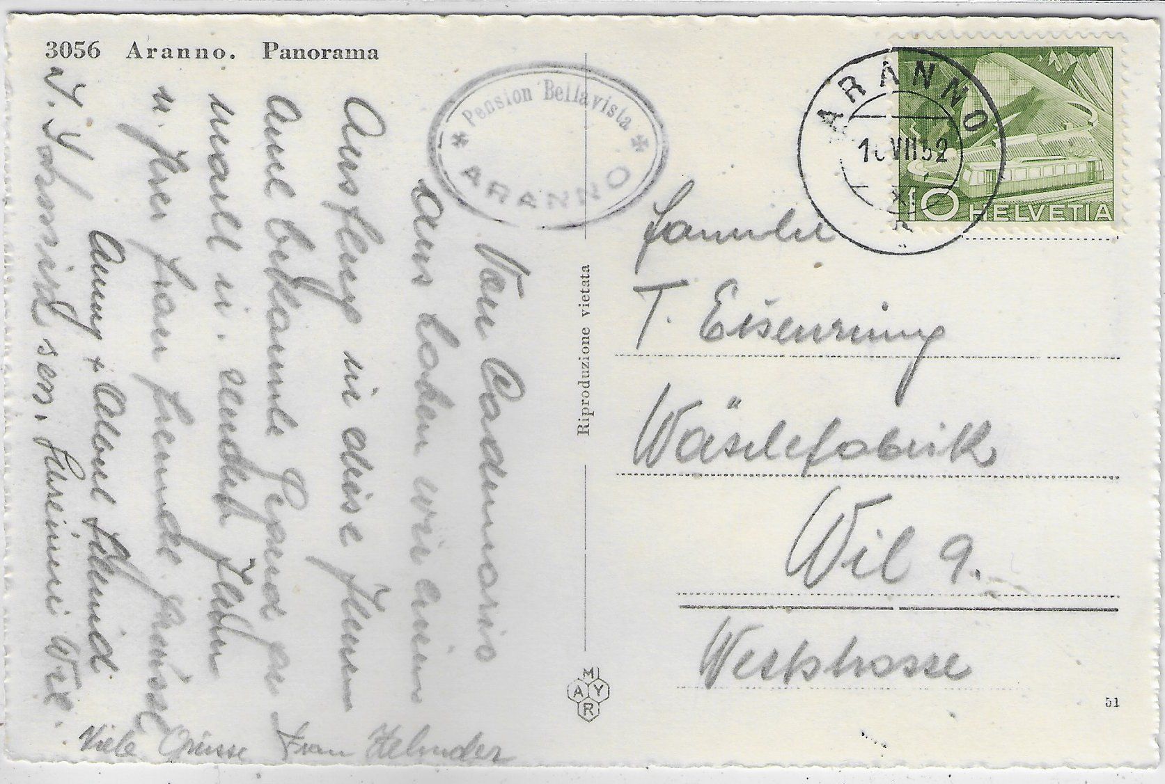 Cartoline postali: Aranno - Panorama – Usato da Ettingen venduto da Kartenplanet 1