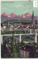 Bern - Blick auf die Alpen - Litho