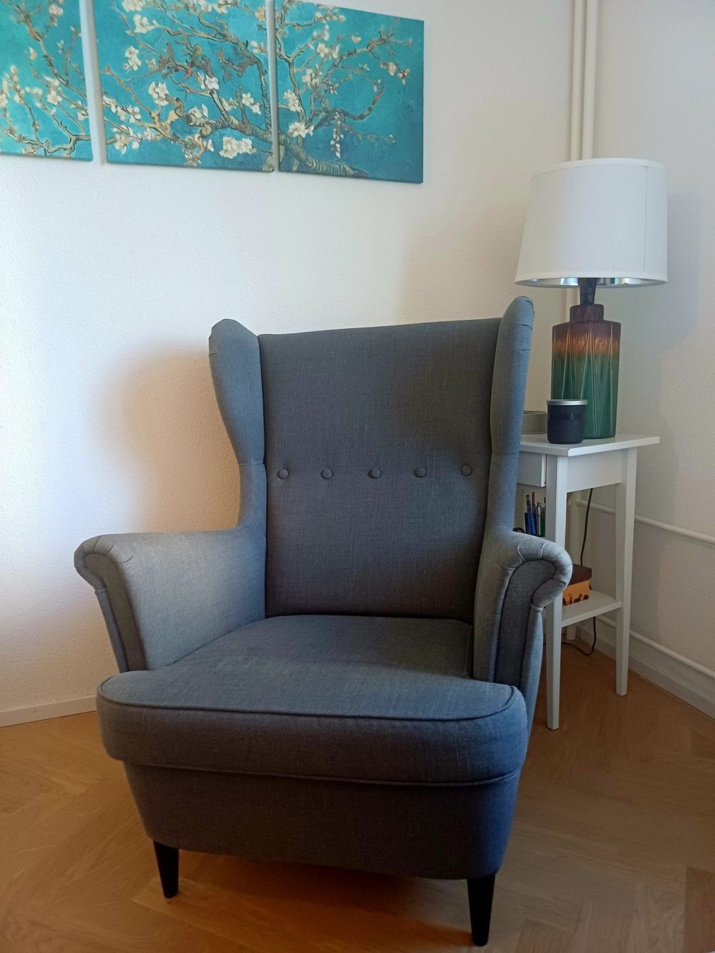 Ikea Poltrone: Ikea Strandmon Ohrensessel dunkelgrau – Usato da Zürich venduto da new_5w87