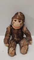 DDR Affe Kuscheltier 50er 60er, Holzwolle gestopft (L32)