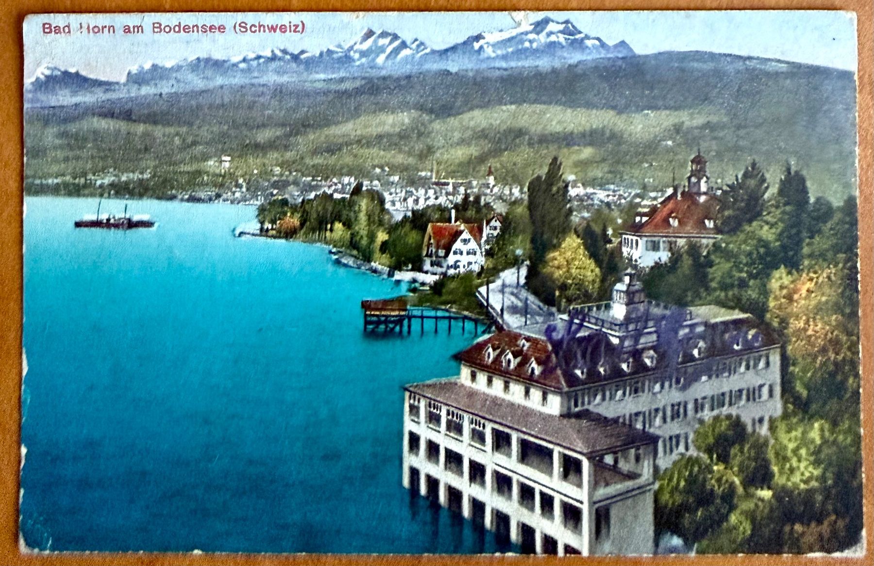 Cartoline postali: HORN - Bad-Horn - Dampfschiff - Bodensee – Usato da Lutry venduto da Ediego