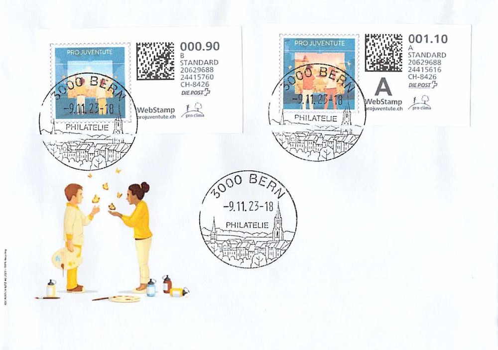 FDC PRO JUVENTUTE 2023 WEBSTAMP PJ mit VOLL-ET-O !!! (Gebraucht) in ...