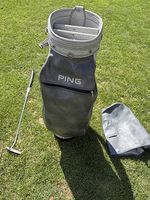 Vintage PING Golfbag & Regenschutz - Guter Zustand