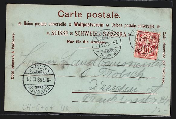 Cartoline postali: AK Goeschenen, Gesamtansicht, 1898 – Usato da Berlin venduto da bartko-reher 1